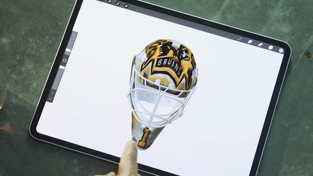 New iPad Pro ad shows how artists make NHL goalie masks